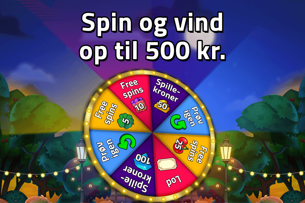 Spin og vind op til 500 kr.