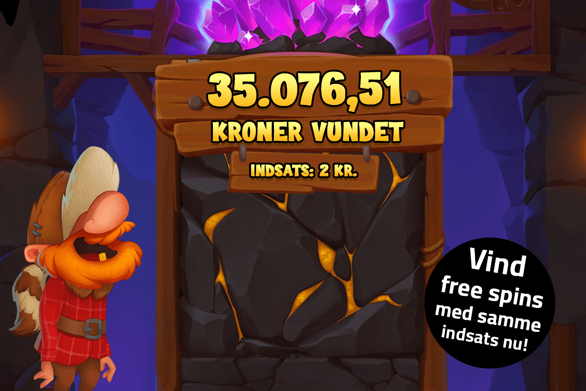 Jackpot vundet igen! Åbn Mining Madness 2 og vind free spins