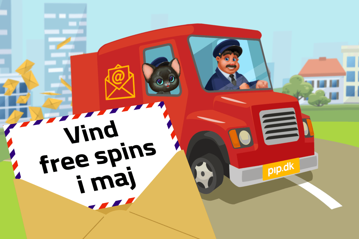 Tilmeld dig Pip&#8217;s nyhedsbrev og vind free spins i maj!