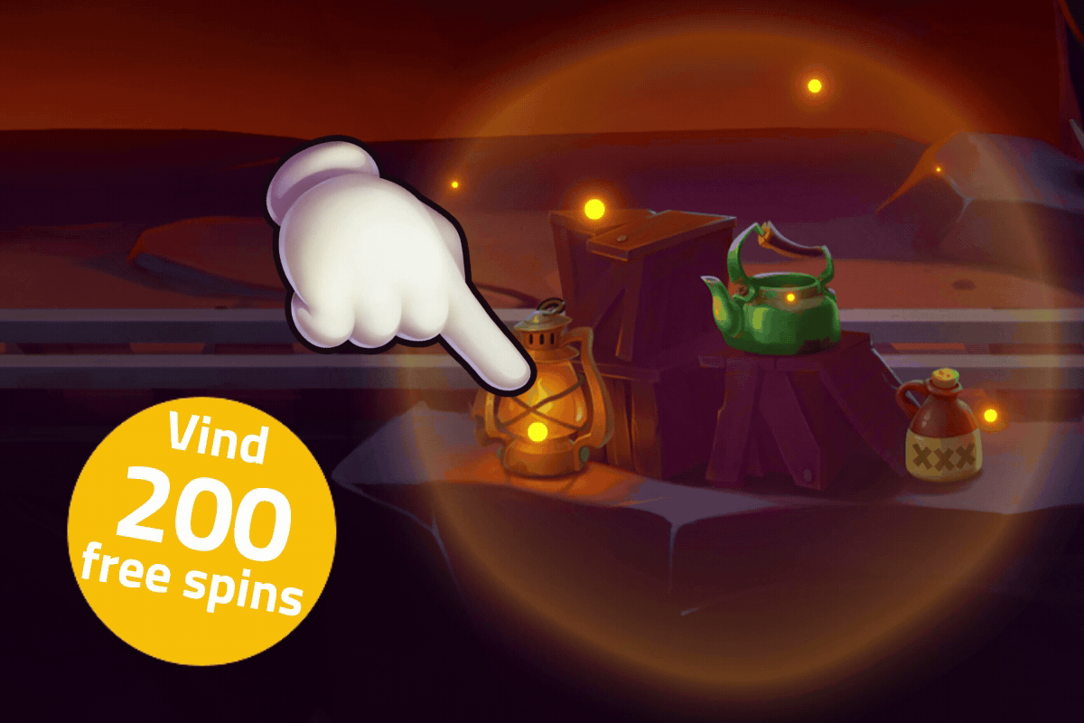 Hvad sker der her? Vind 200 free spins!