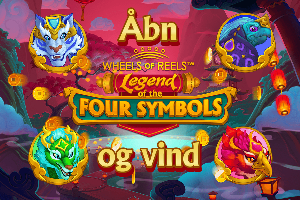Vind 200 free spins i Legend of the Four Symbols!
